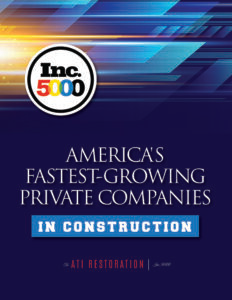 ATI Restoration: Inc. 5000 America's Fastest-Growing Private Companies in Construction