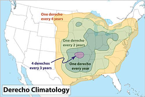 Derecho climatology | National Weather Service