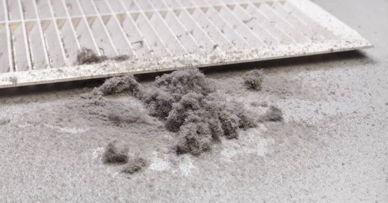 Dust and debris inside an air duct | ATI Restoration