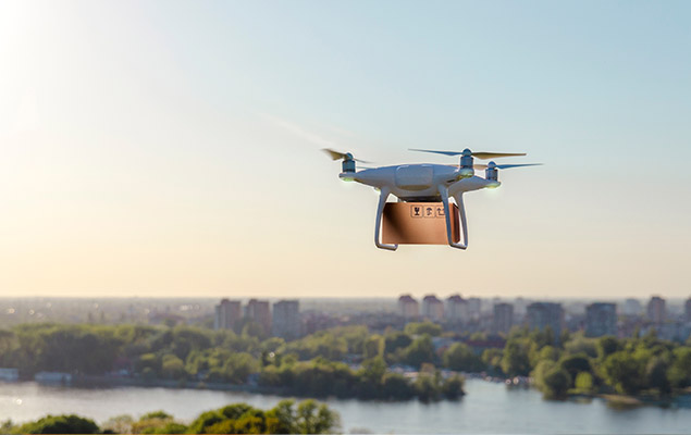 Drone Delivering Emergency Infrastructures & Supplies