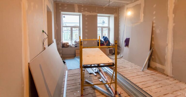 Room being renovated and reconstructed | ATI Restoration