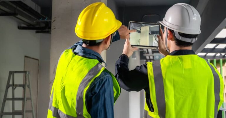 Restoration contractors performing a digital scan of a property | ATI Restoration