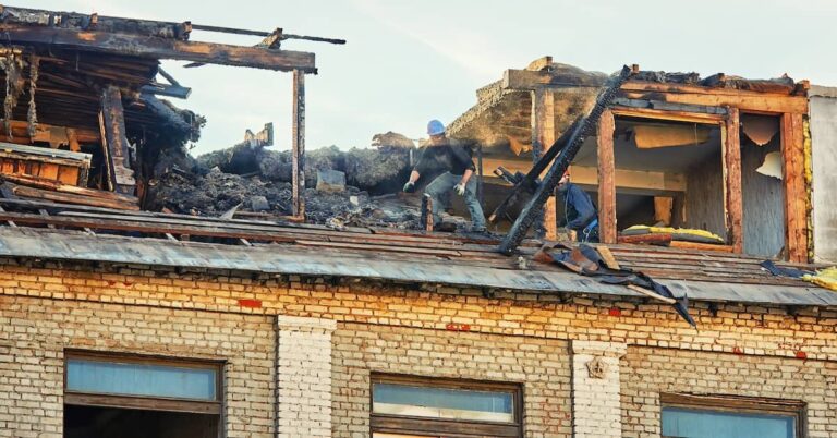 House with substantial fire damage on the top floor | ATI Restoration