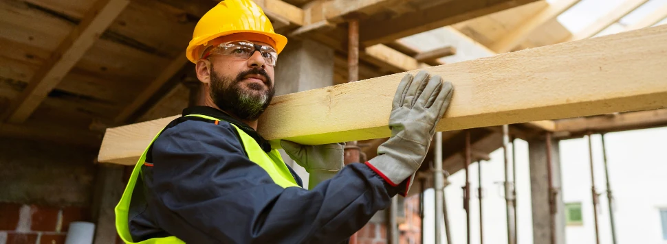 Restoration Worker wearing safety gear